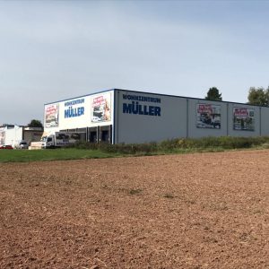 Möbel Müller mit Logistik-Zentrum Ansicht
